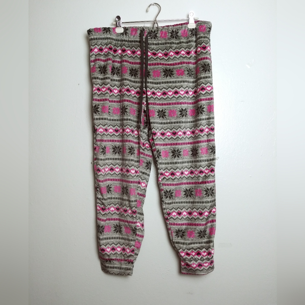 Cozy Pink and Gray Pajama Pants XL/XG/16-18